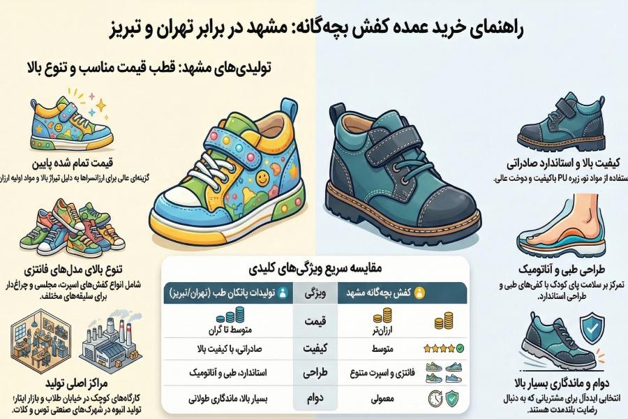 +10 لیست بهترین تولیدی کفش بچه گانه مشهد + (آدرس و شماره تماس) 2 87