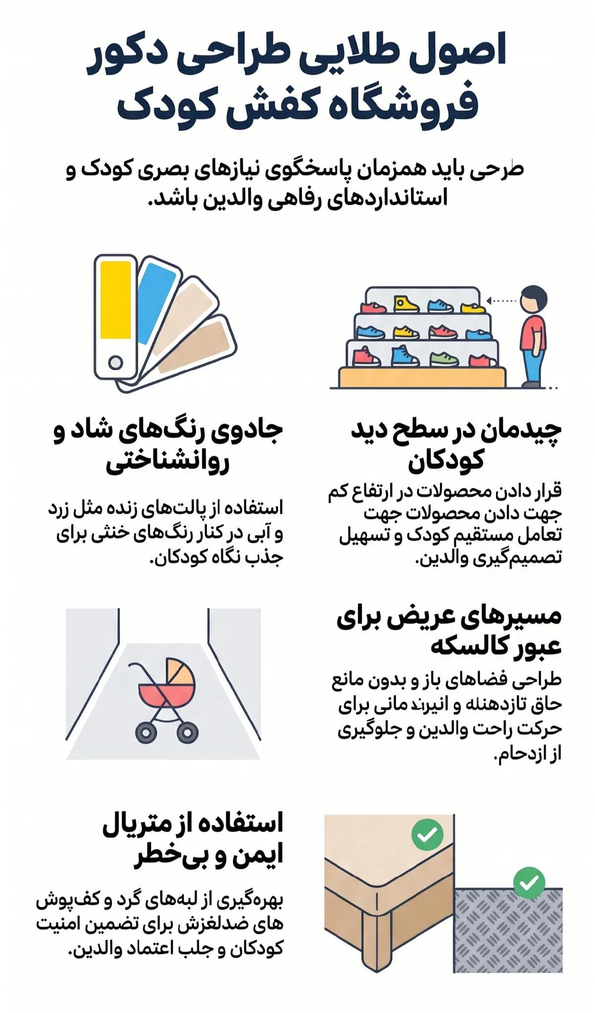 +10 ایده دکور کفش فروشی بچگانه + (اصول چیدمان و المان های طراحی) 2 دکور کفش فروشی بچه گانه